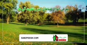 Read more about the article معرفی انواع فضاهای سبز و تفاوت آن ها